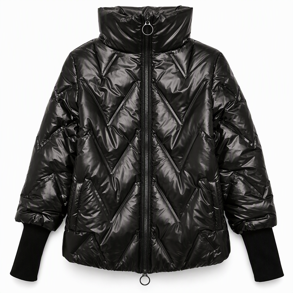 Manteau d'automne-hiver en coton à capuche, coupe ample, patchwork, manches longues pour femmes