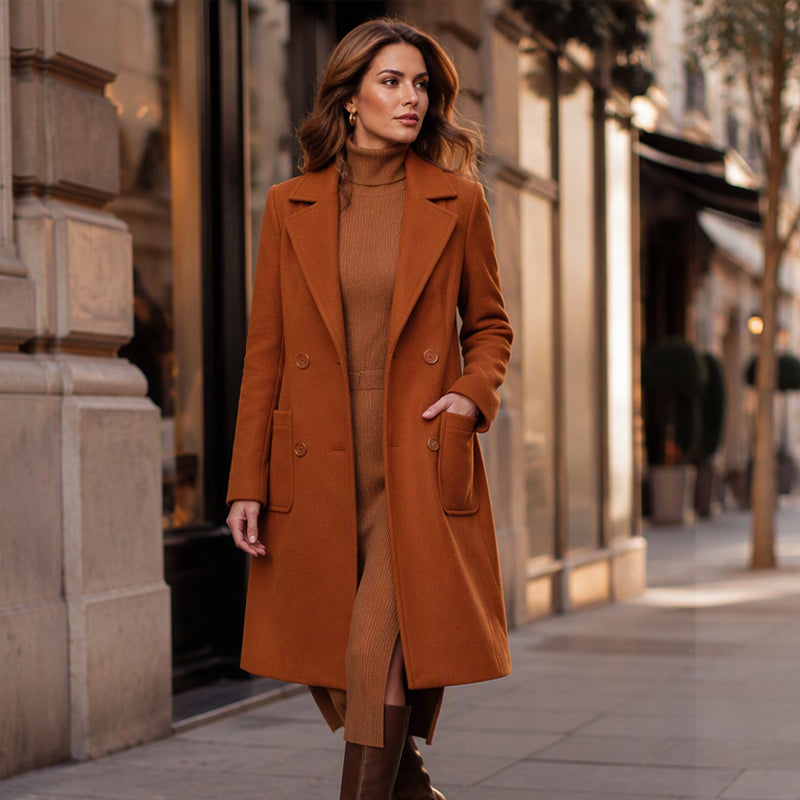 👜 -50 % sur toute la mode femme ! ✨Manteau en laine à double boutonnage pour femmes