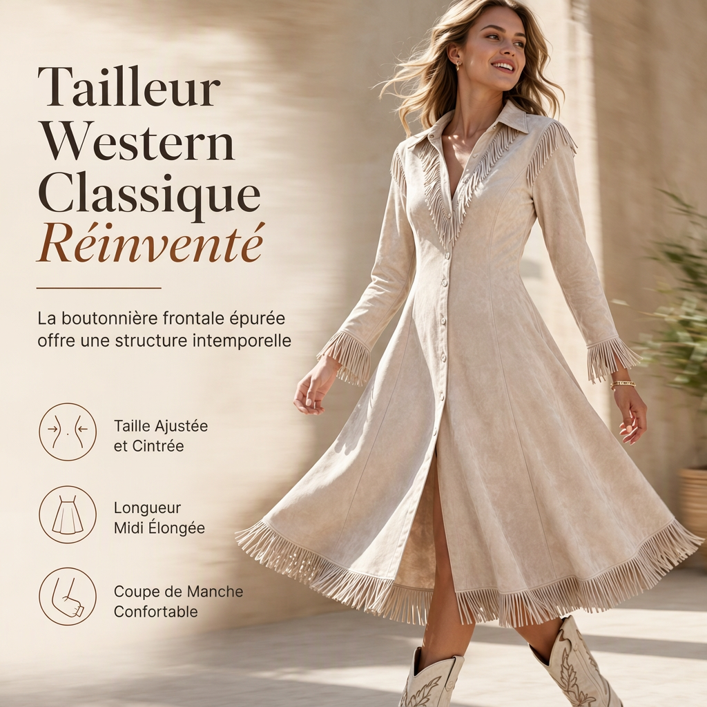 👜 -50 % sur toute la mode femme ! ✨Robe à franges vintage à manches longues pour femmes
