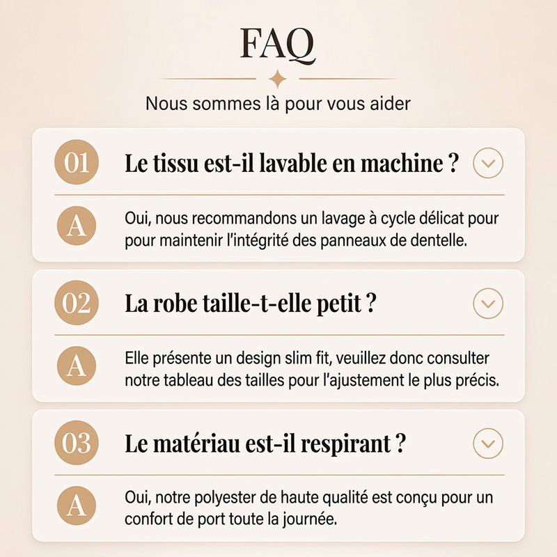 Robe moulante à manches longues pour femme avec col revers et incrustations de dentelle