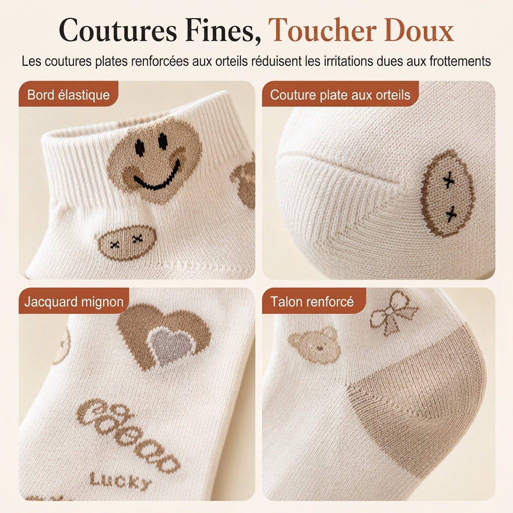 Chaussettes courtes élégantes pour femmes, fines, respirantes et antidérapantes