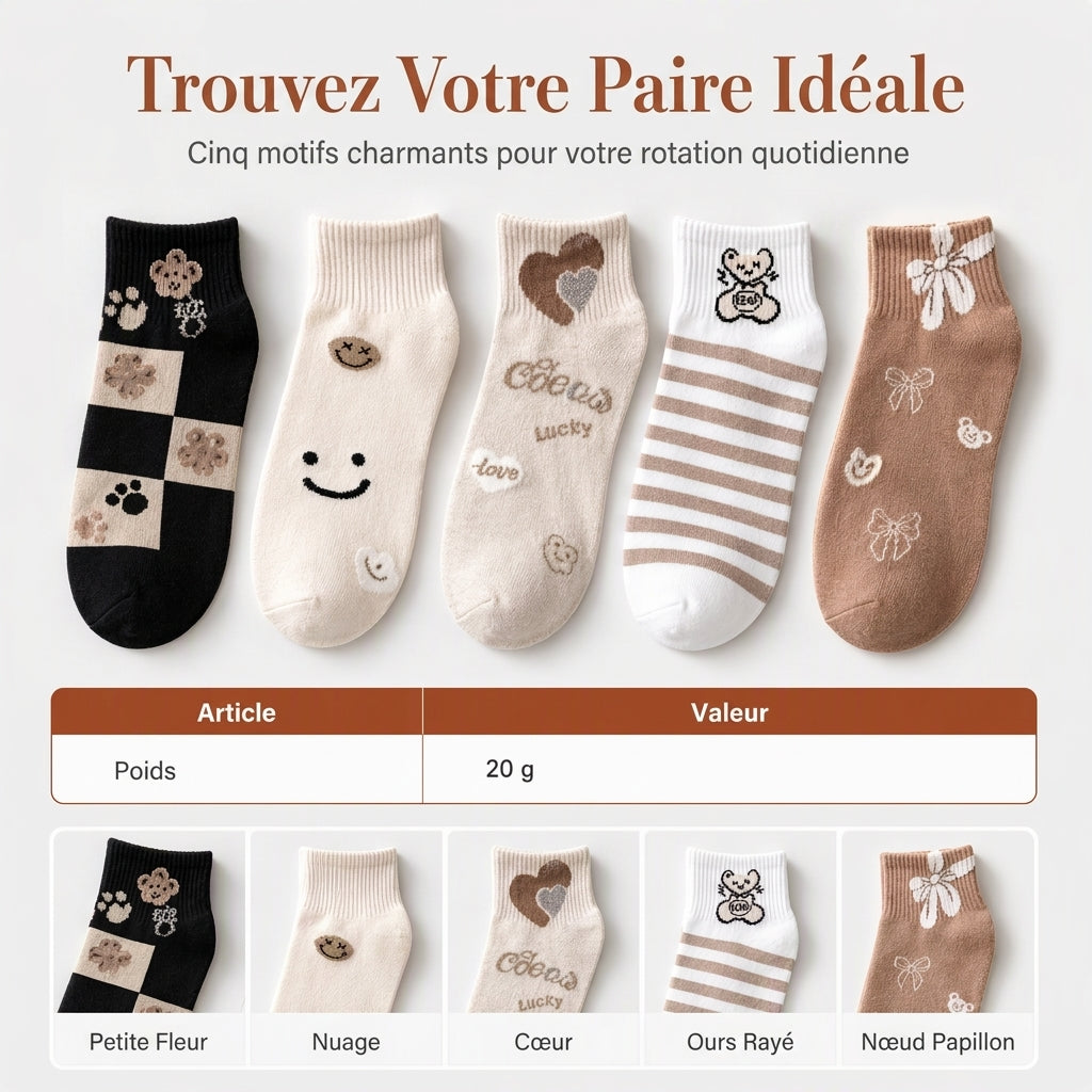 Chaussettes courtes élégantes pour femmes, fines, respirantes et antidérapantes