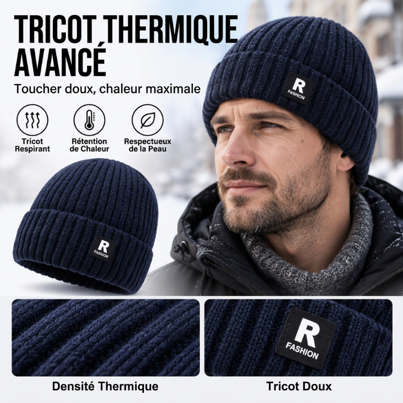 ⏳Liquidation totale⏳Bonnet chaud en maille slouchy pour homme