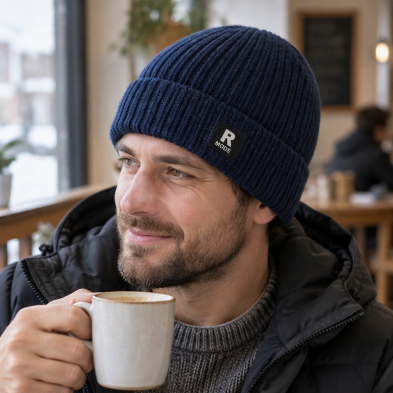 ⏳Liquidation totale⏳Bonnet chaud en maille slouchy pour homme