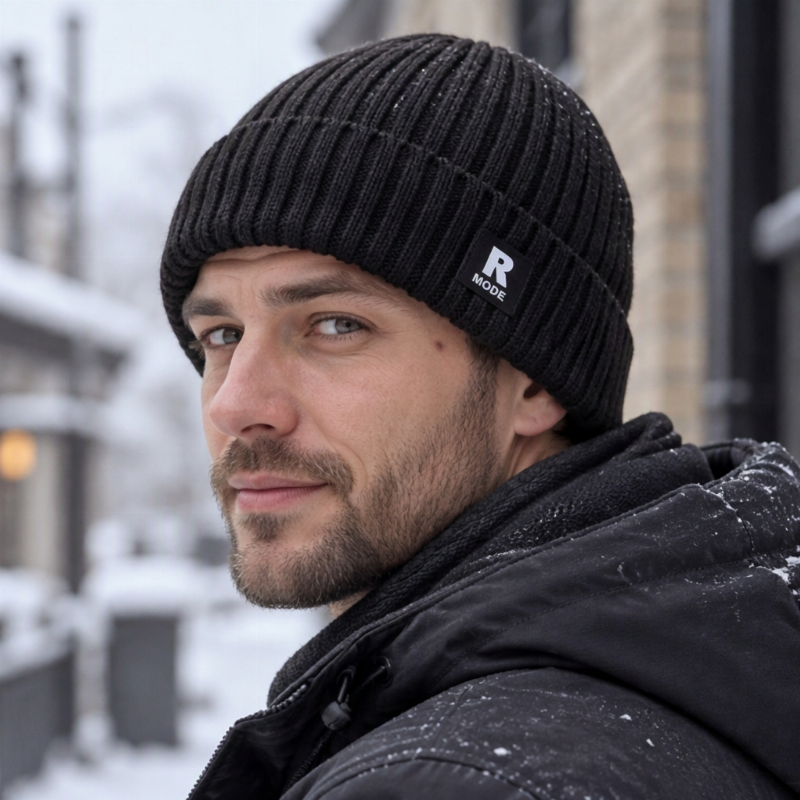 ⏳Liquidation totale⏳Bonnet chaud en maille slouchy pour homme