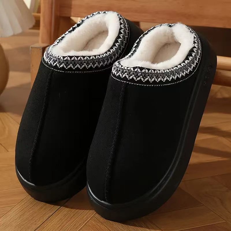 Chaussons maison pour femme à semelle épaisse et doublure pelucheuse