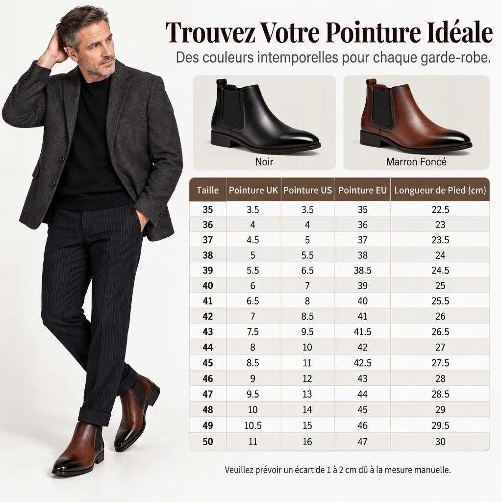 👜 -50 % sur toute la mode femme ! ✨Bottines Chelsea en cuir PU pour hommes
