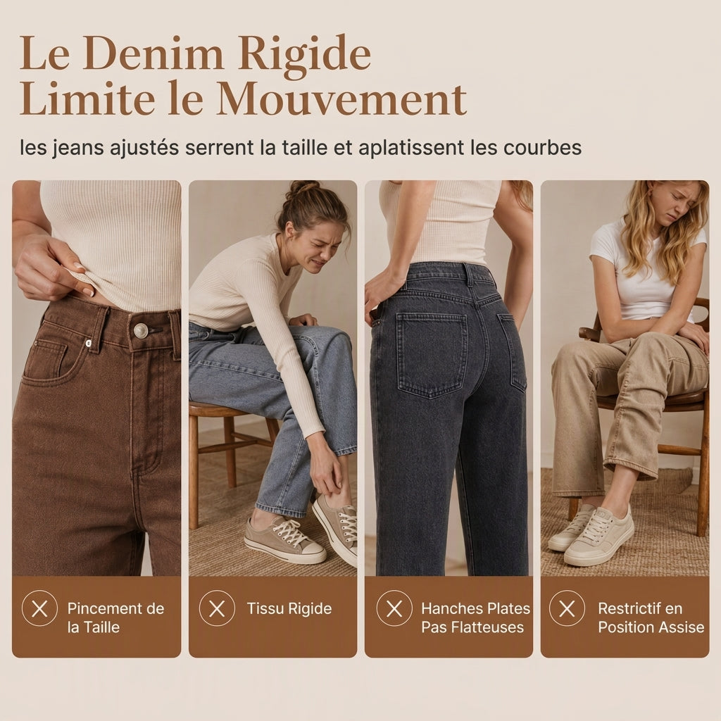 👜 -50 % sur toute la mode femme ! ✨Jeans en denim à coupe ample et jambe droite pour femmes