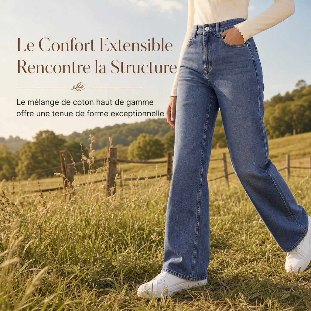 👜 -50 % sur toute la mode femme ! ✨Jeans en denim à coupe ample et jambe droite pour femmes