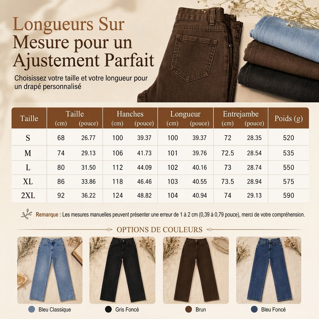 👜 -50 % sur toute la mode femme ! ✨Jeans en denim à coupe ample et jambe droite pour femmes