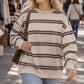 👜 -50 % sur toute la mode femme ! ✨Haut rayé décontracté à col rond pour femme