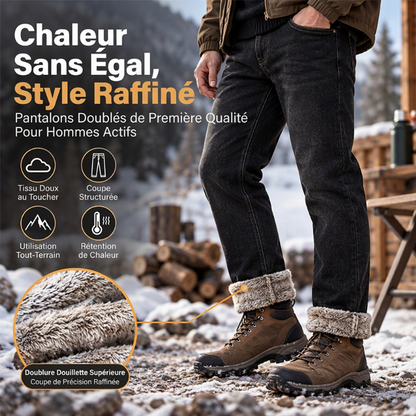 👜 -50 % sur toute la mode femme ! ✨Jeans stretch pour hommes avec doublure en peluche épaisse