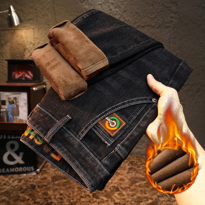 👜 -50 % sur toute la mode femme ! ✨Jeans stretch pour hommes avec doublure en peluche épaisse