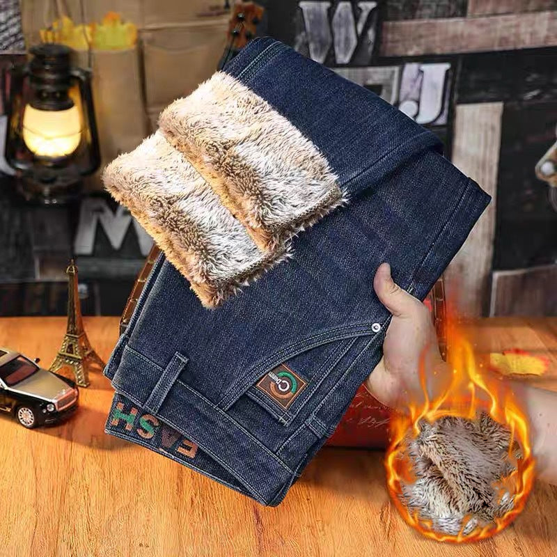 👜 -50 % sur toute la mode femme ! ✨Jeans stretch pour hommes avec doublure en peluche épaisse