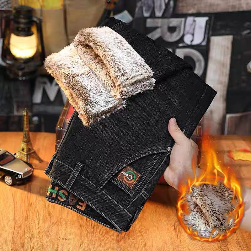 👜 -50 % sur toute la mode femme ! ✨Jeans stretch pour hommes avec doublure en peluche épaisse