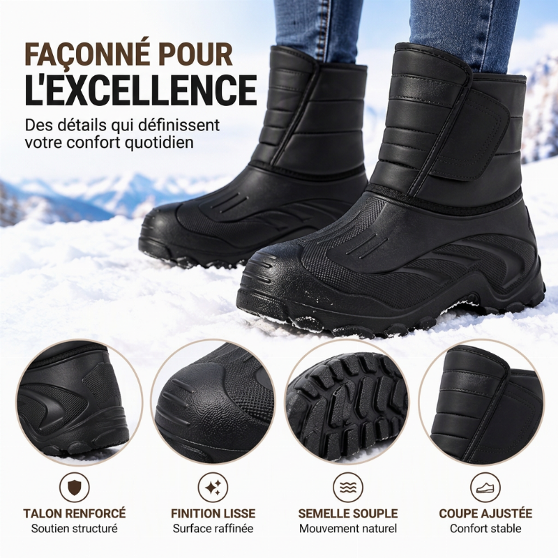 ❄️Bottes de neige imperméables unisexes à doublure pelucheuse