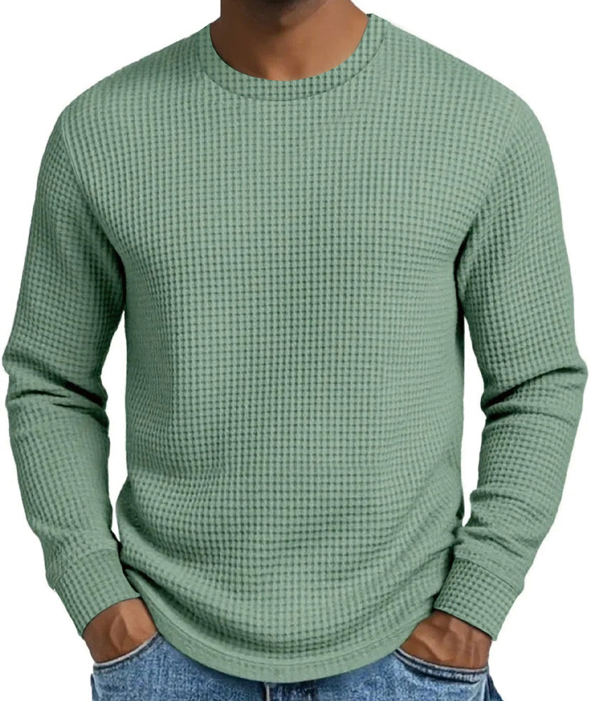 👜 -50 % sur toute la mode femme ! ✨Men's Casual Slim Fit Crew Neck Long Sleeve Sweatshirt