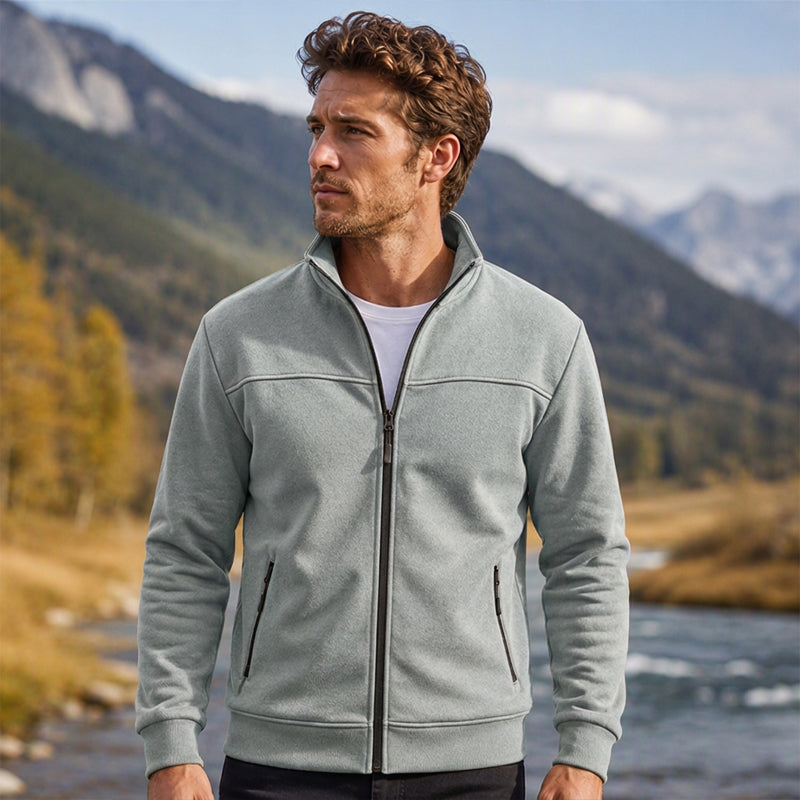 🎁Soldes ! Prix cassés🌍Veste décontractée à col montant pour hommes