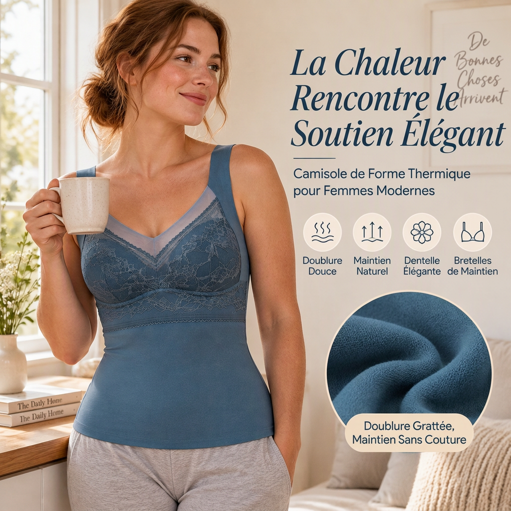 ⏳Liquidation totale⏳Débardeur Thermique Moulant Femme avec Soutien-Gorge Intégré