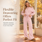Ensemble confortable et décontracté composé d'un pantalon long et d'un haut assorti