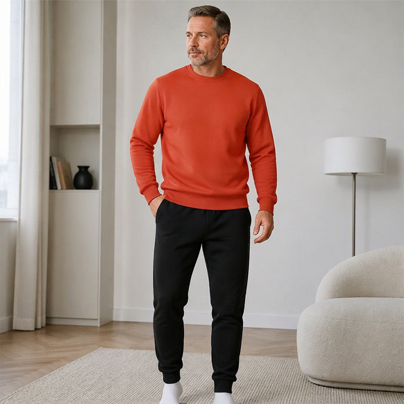 Ensemble survêtement chaud d'hiver pour homme, sweat à capuche et pantalon de sport