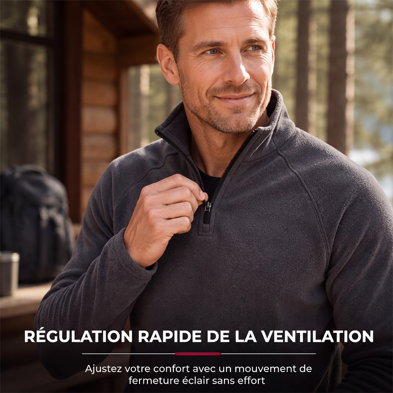 💖Soldes ! Prix cassés💖Sweat chaud pour homme en polaire avec col montant
