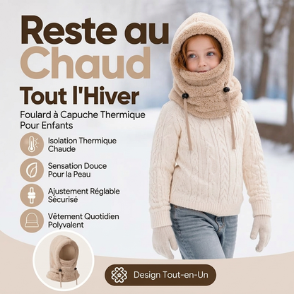 💖Soldes ! Prix cassés💖Cagoule de cyclisme thermique et coupe-vent pour enfants