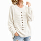 💖Soldes ! Prix cassés💖Pull Femme Élégant à Col Rond et Torsades