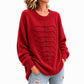 💖Soldes ! Prix cassés💖Pull Femme Élégant à Col Rond et Torsades