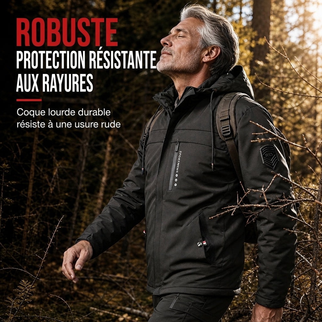 Manteau d'automne-printemps ample à doublure pelucheuse rétro américaine pour homme