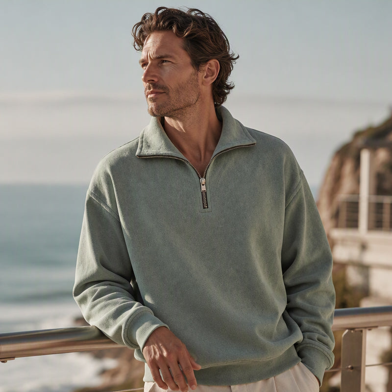 💖Soldes ! Prix cassés💖Sweat-shirt décontracté à col zippé pour homme
