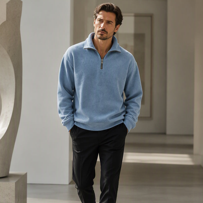 💖Soldes ! Prix cassés💖Sweat-shirt décontracté à col zippé pour homme