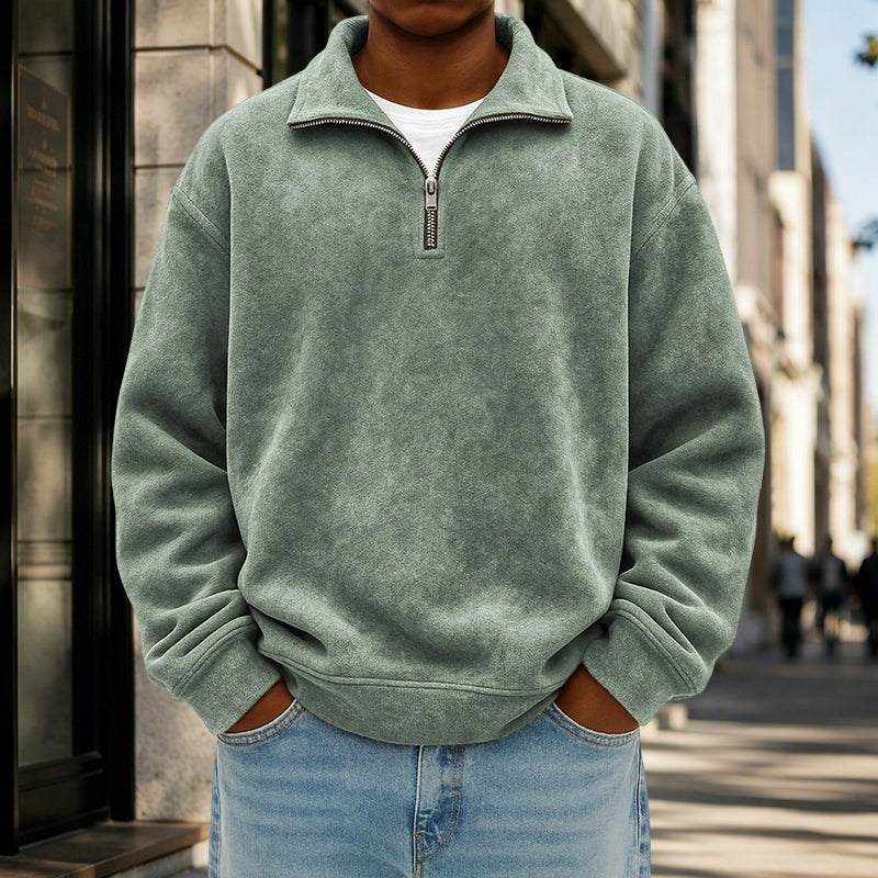 💖Soldes ! Prix cassés💖Sweat-shirt décontracté à col zippé pour homme