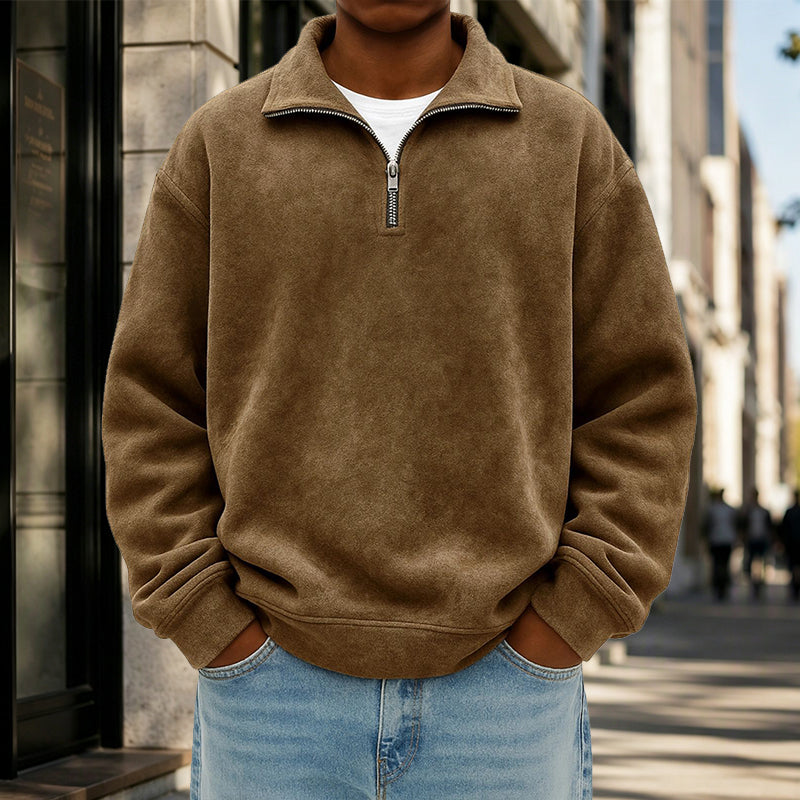 💖Soldes ! Prix cassés💖Sweat-shirt décontracté à col zippé pour homme
