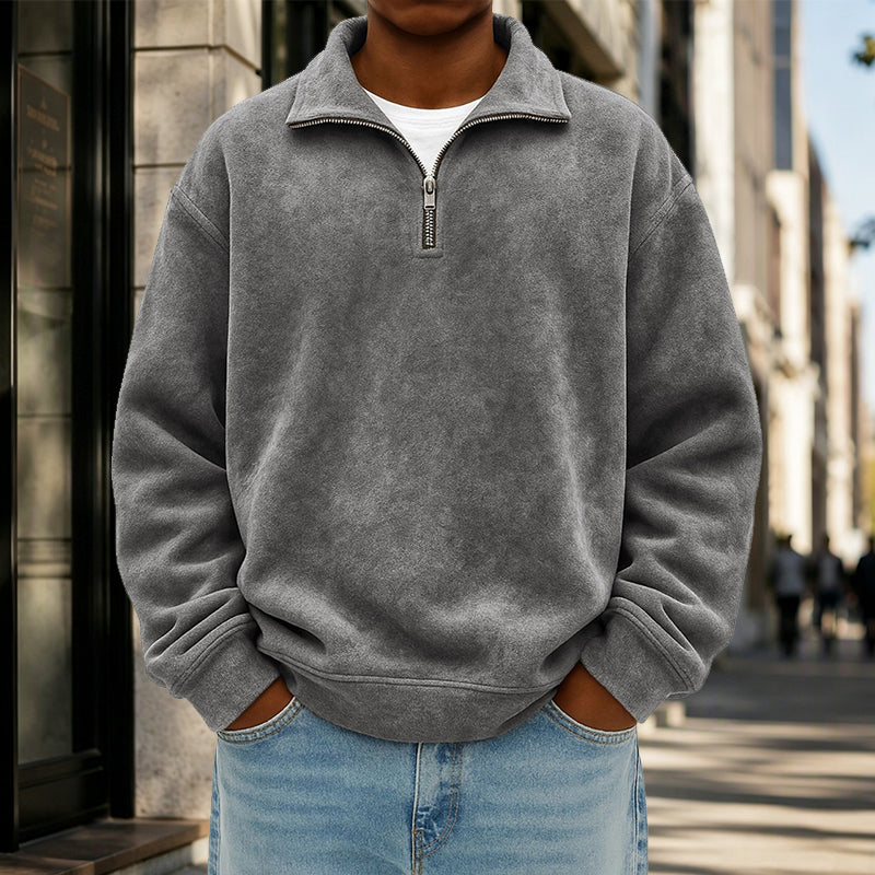 💖Soldes ! Prix cassés💖Sweat-shirt décontracté à col zippé pour homme