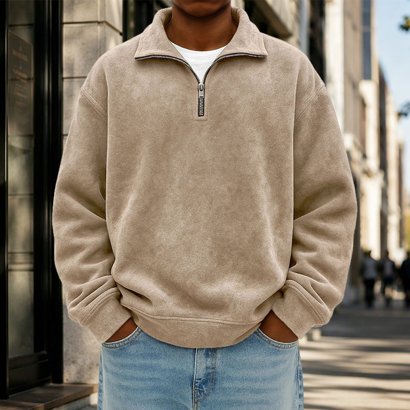 💖Soldes ! Prix cassés💖Sweat-shirt décontracté à col zippé pour homme