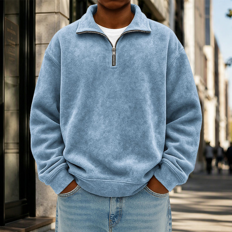 💖Soldes ! Prix cassés💖Sweat-shirt décontracté à col zippé pour homme