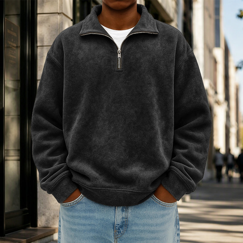 💖Soldes ! Prix cassés💖Sweat-shirt décontracté à col zippé pour homme