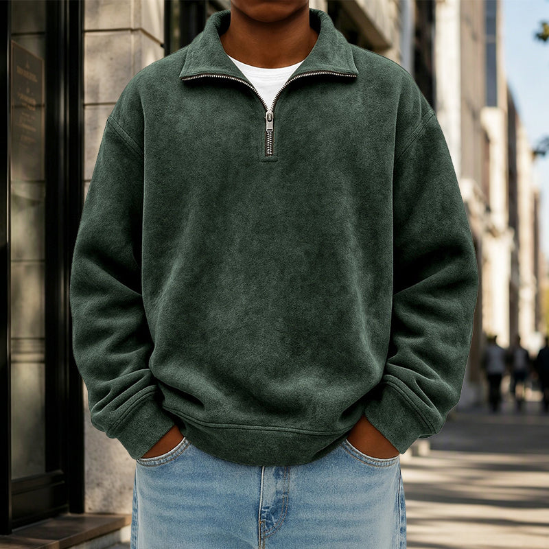 💖Soldes ! Prix cassés💖Sweat-shirt décontracté à col zippé pour homme