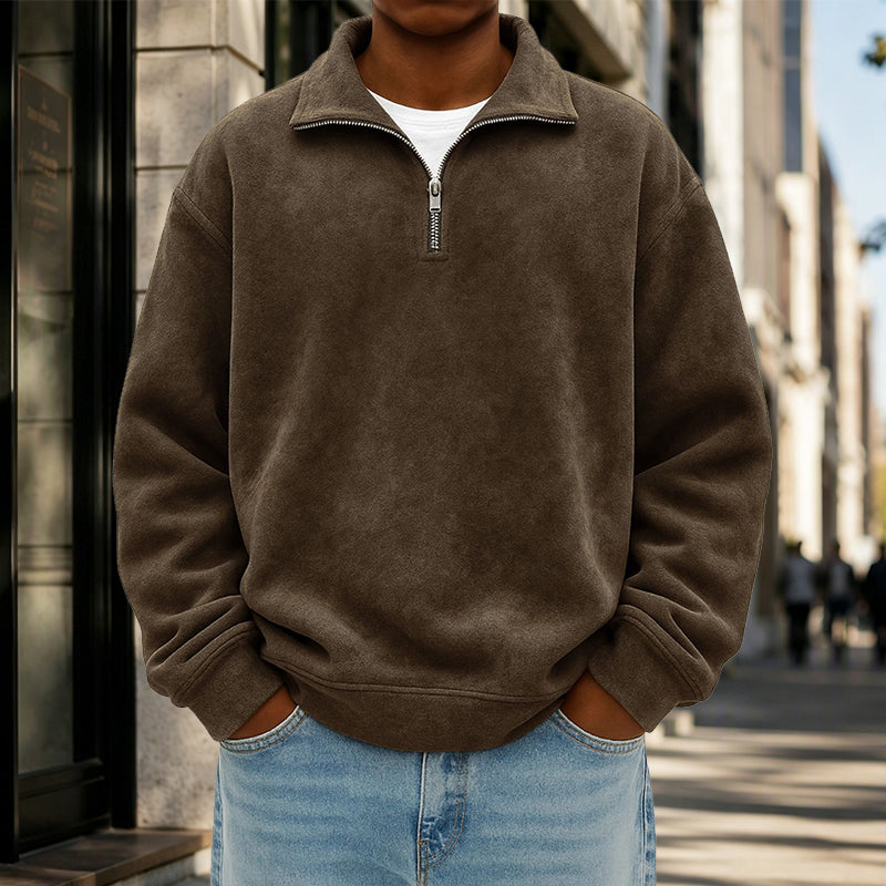 💖Soldes ! Prix cassés💖Sweat-shirt décontracté à col zippé pour homme