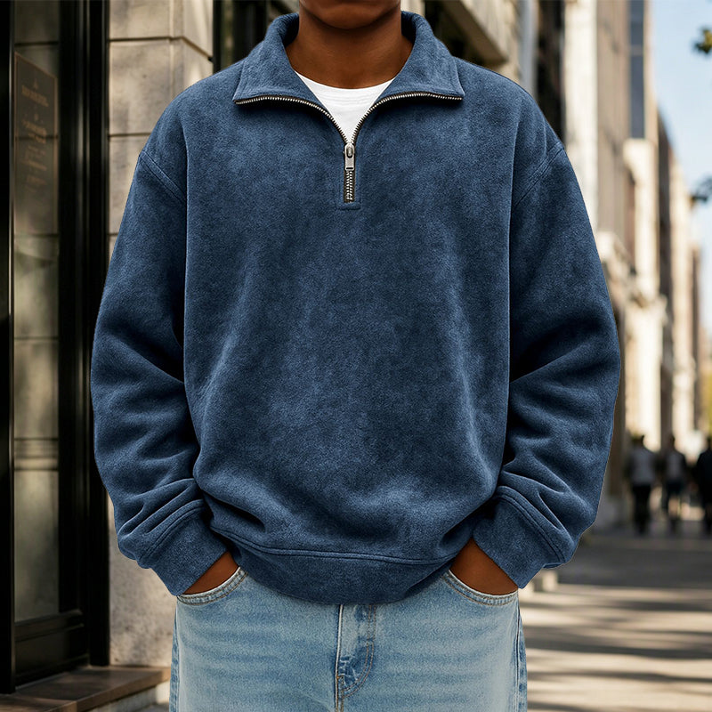 💖Soldes ! Prix cassés💖Sweat-shirt décontracté à col zippé pour homme