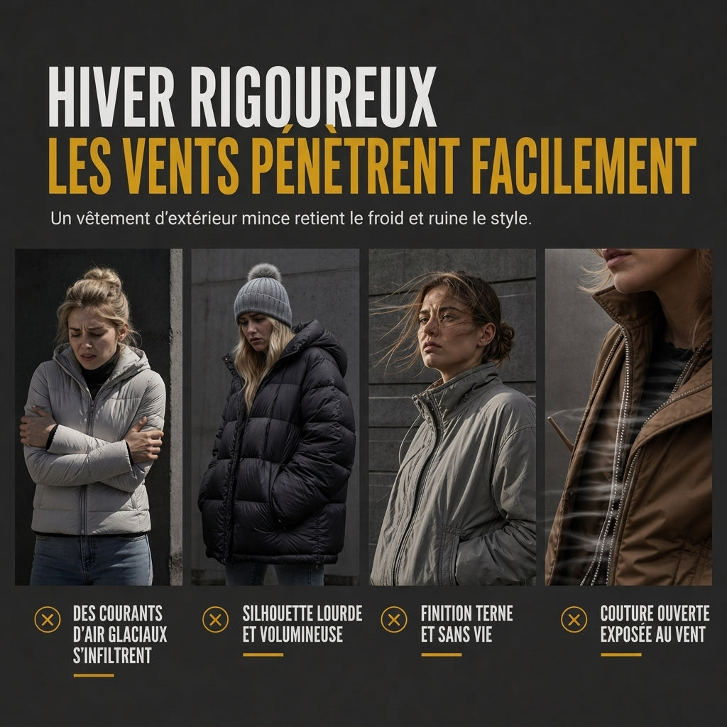 Manteau d'hiver slim en coton matelassé à capuche et col fourrure pour femme, brillant nacré