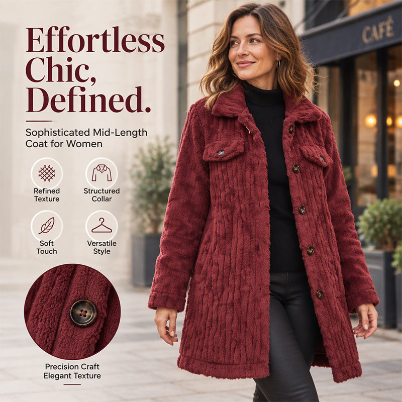 💖Soldes ! Prix cassés💖Manteau thermique douillet mi-long d'hiver pour femme