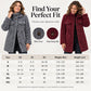 💖Soldes ! Prix cassés💖Manteau thermique douillet mi-long d'hiver pour femme