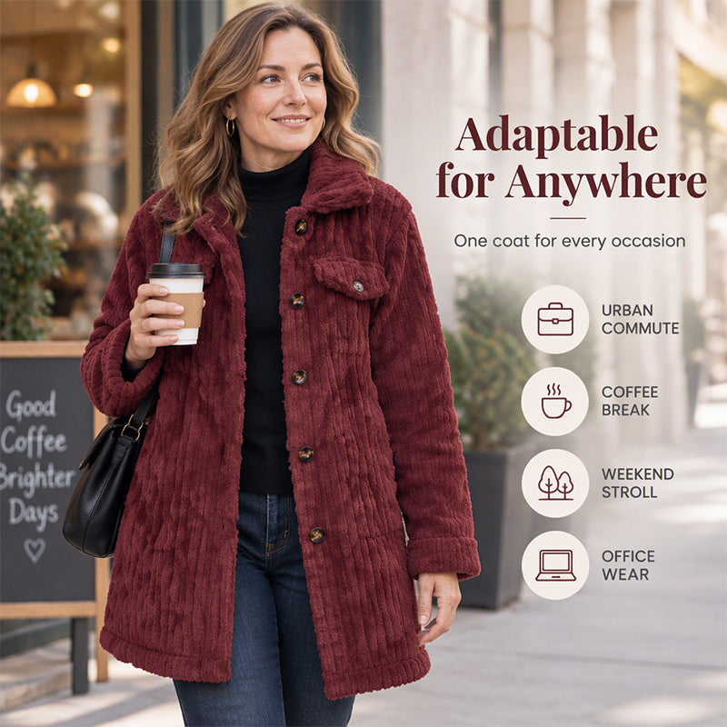 💖Soldes ! Prix cassés💖Manteau thermique douillet mi-long d'hiver pour femme