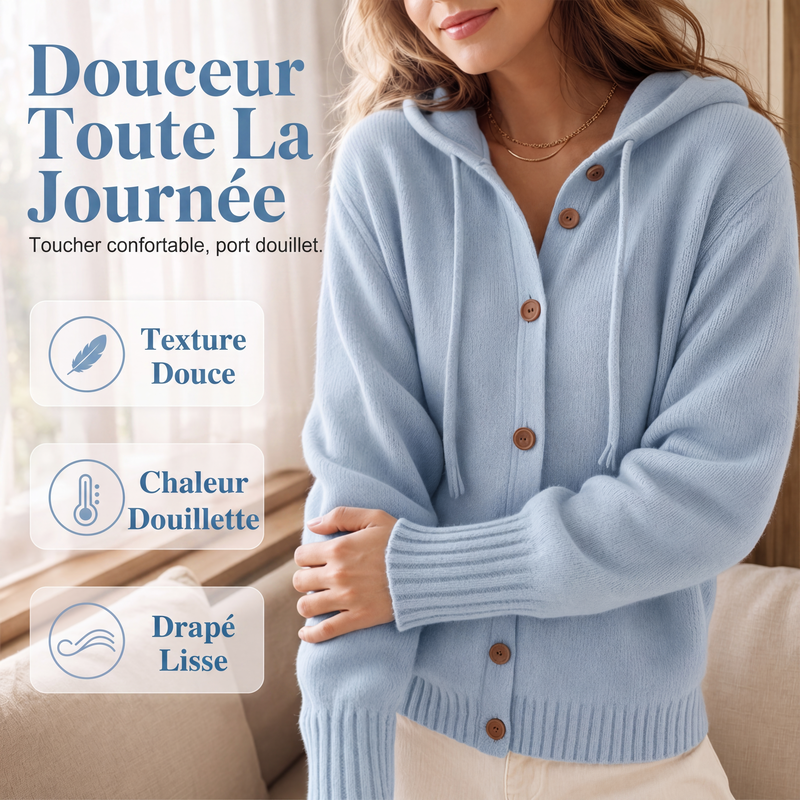 💖Soldes ! Prix cassés💖Cardigan en maille à capuche confortable pour femme