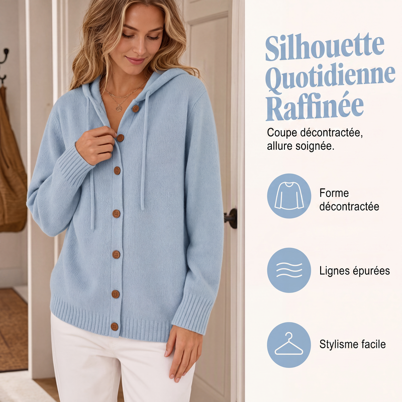 💖Soldes ! Prix cassés💖Cardigan en maille à capuche confortable pour femme
