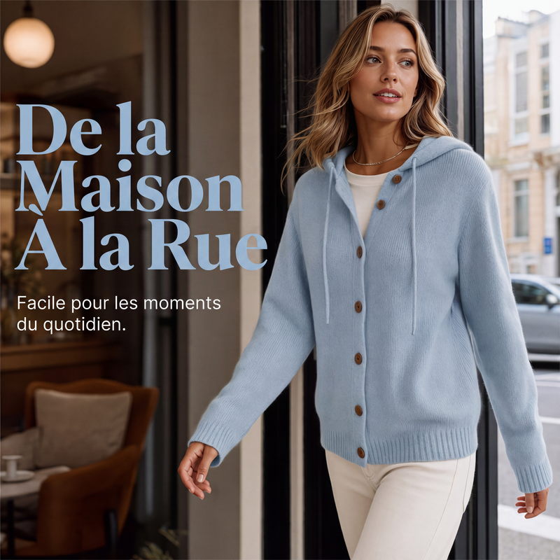 💖Soldes ! Prix cassés💖Cardigan en maille à capuche confortable pour femme