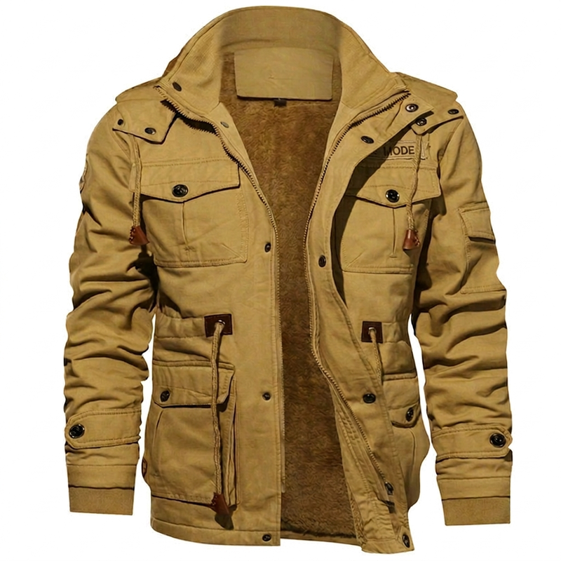 💖Soldes ! Prix cassés💖Veste d'hiver thermique pour hommes avec capuche amovible