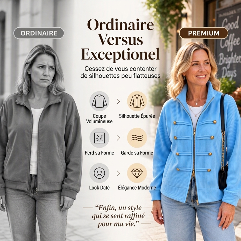 💖Soldes ! Prix cassés💖Veste Femme Casual en Maille Côtelée à Fermeture éclair